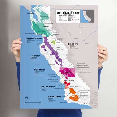 USA: Central Coast California Wine Map