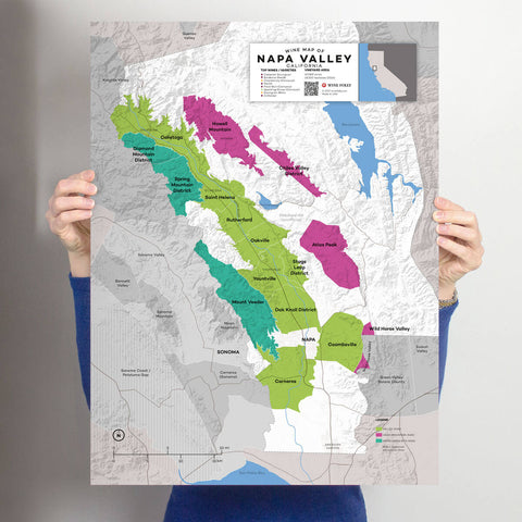USA: Napa California Wine Map