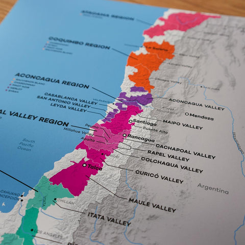 Chile Wine Map