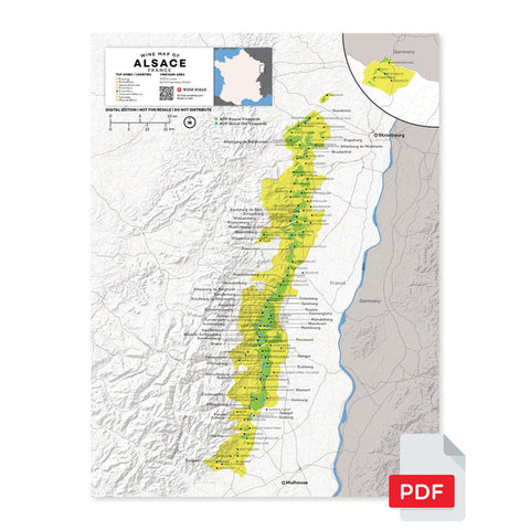 France: Alsace Wine Map