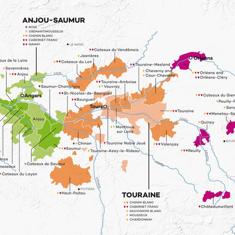 Loire Wine Map (Digital Download PDF) | Wine Folly