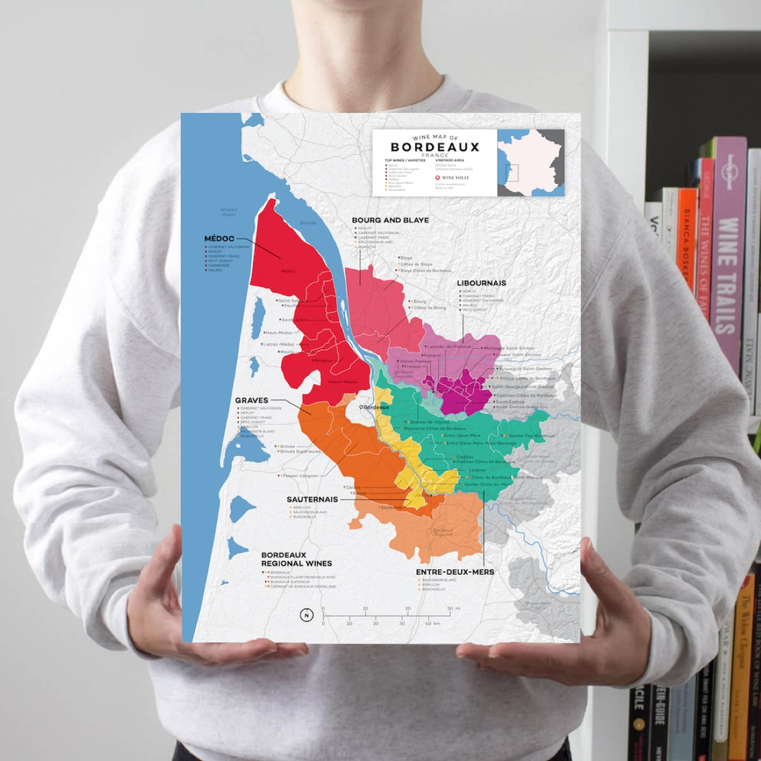 France Bordeaux Wine Map 2nd Edition Wine Folly