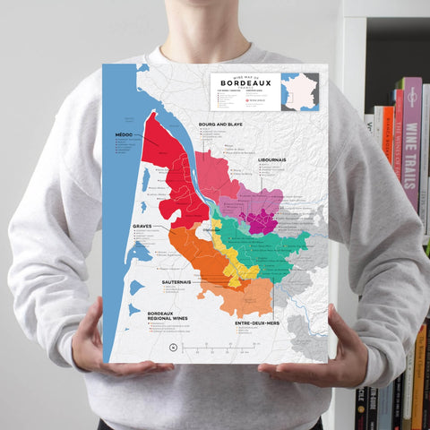 France Bordeaux Wine Map - 2nd Edition