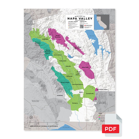 USA: Napa California Wine Map