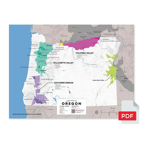USA: Oregon Wine Map