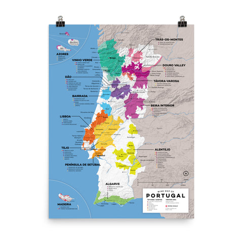 Portugal Wine Map - 2nd Edition