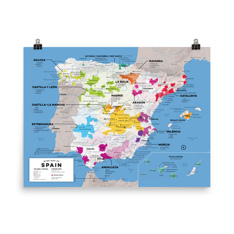 Spain Wine Map - 2nd Edition