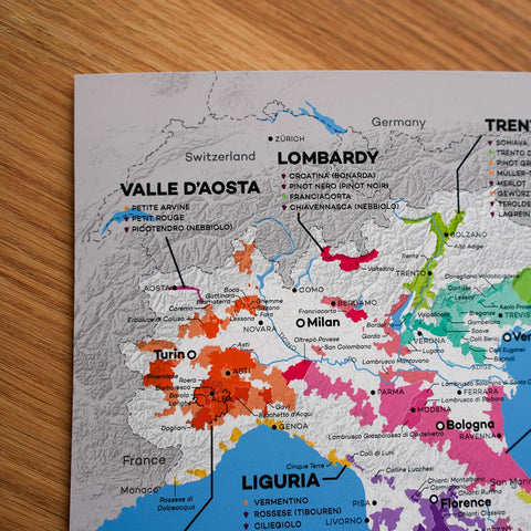 Italy Wine Map XL - 2nd Edition