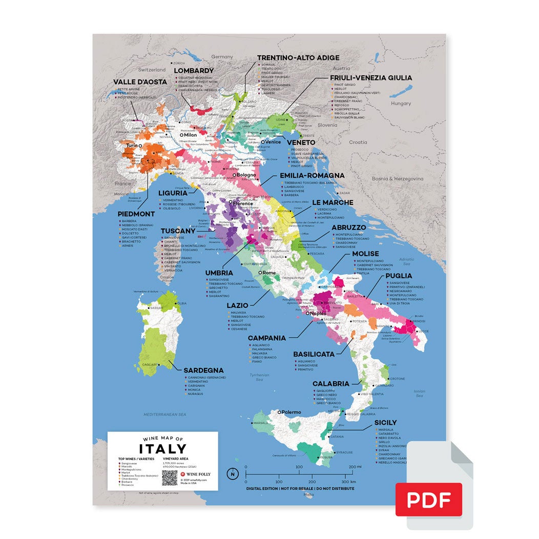 Blank Italy Map Regions