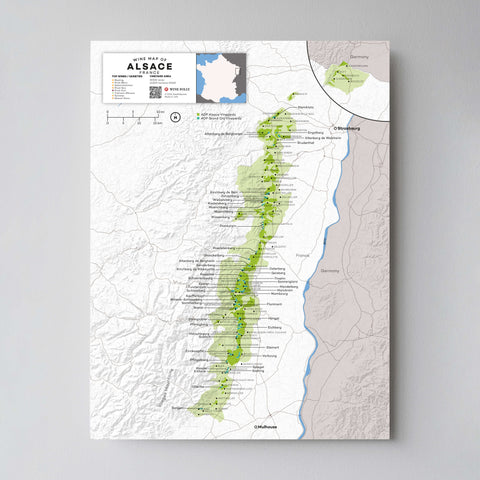 France: Alsace Wine Map