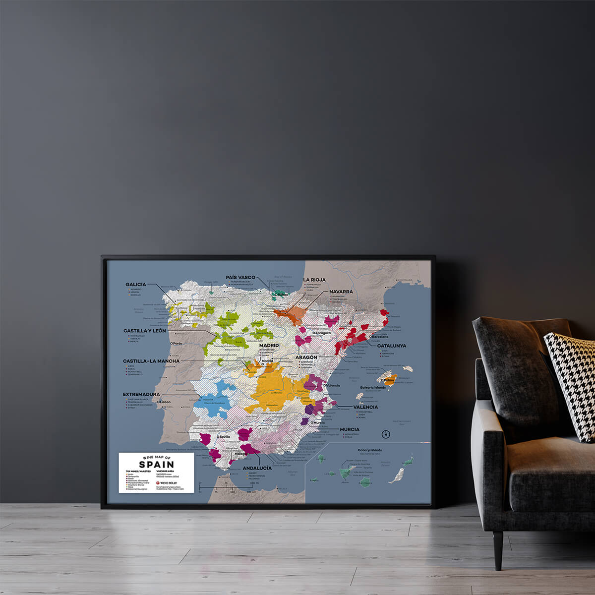 Extra Large Spain Wine Map – Wine Folly