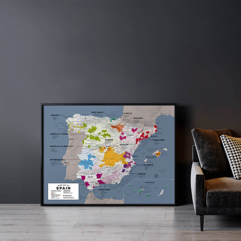 Extra Large Spain Wine Map