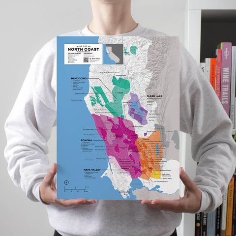 USA: North Coast California Wine Map