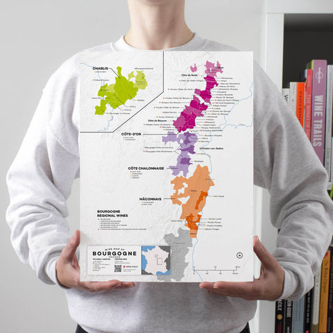 France: Burgundy Wine Map