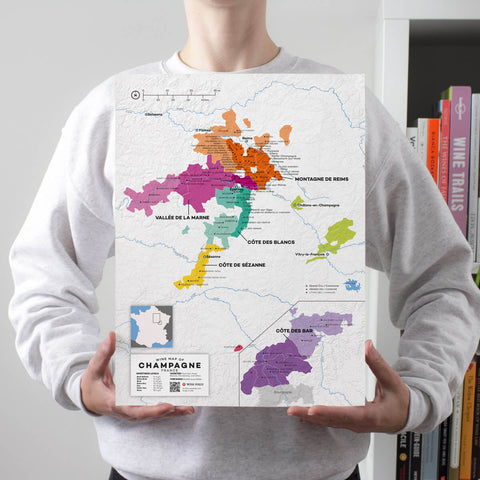 France: Champagne Wine Map