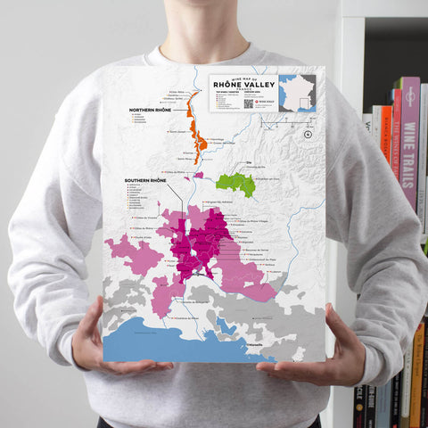 France: Rhone Valley Wine Map