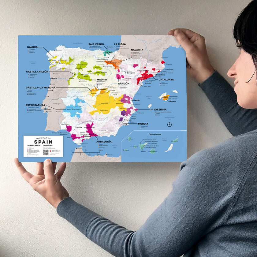 Spain Classification Maps of Wine Regions & Appellations by Country | Wine Prints – Wine Folly