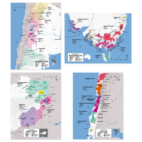 Complete Wine Region Map Set | Map of Argentina Wine Regions | Map of Australia Wine Regions | Map of Austria Wine Regions | Map of Chile Wine Regions