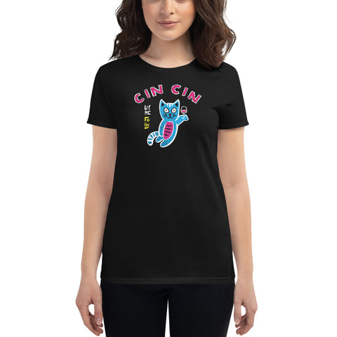Cin Cin (Pink & Blue Edition) - Women's short sleeve t-shirt